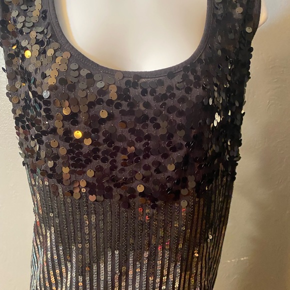 GEORGE black and silver sequin sleeveless top - Picture 3 of 16